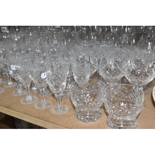 935 - A COLLECTION OF DRINKING GLASSES, various styles to include, wine, goblets, liqueur, brandy, champag... 