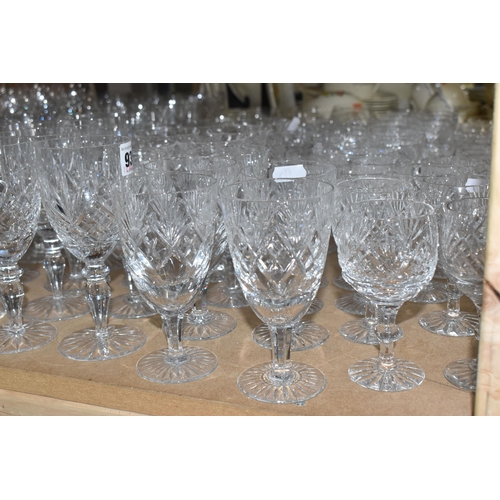 935 - A COLLECTION OF DRINKING GLASSES, various styles to include, wine, goblets, liqueur, brandy, champag... 