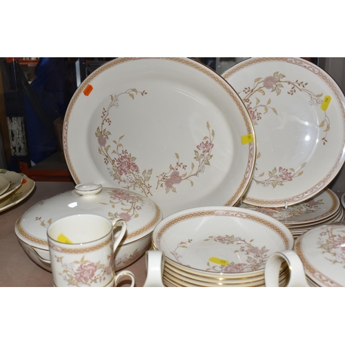 938 - A COLLECTION OF ROYAL DOULTON DINNER WARE, pattern no. D5334 'Minden', comprising four oval meat pla... 