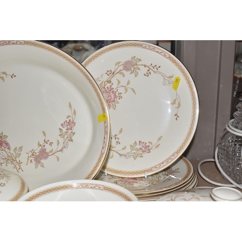 938 - A COLLECTION OF ROYAL DOULTON DINNER WARE, pattern no. D5334 'Minden', comprising four oval meat pla... 