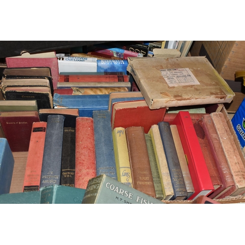 944 - NINE BOXES OF BOOKS, approximately one hundred and twenty books, paperback and hardback books, subje... 