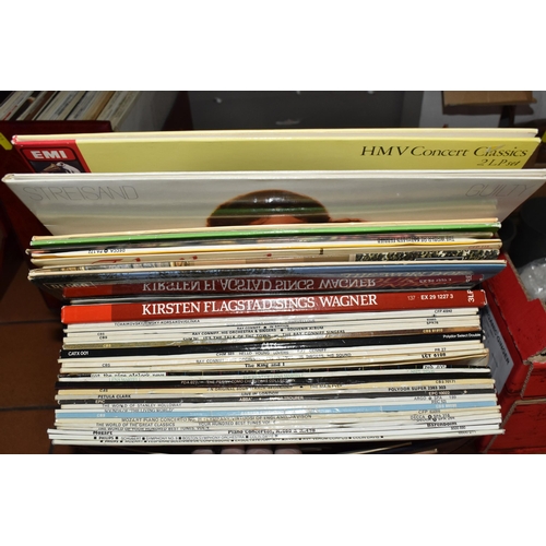 950 - TWO CASES AND ONE BOX OF LP RECORDS AND CDS, to include approximately seventy LP records and forty C... 