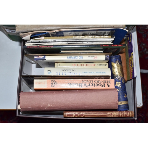 754 - TWO BOXES OF ASSORTED VINTAGE EPHEMERA AND BOOKS to include a large quantity of assorted black and w... 