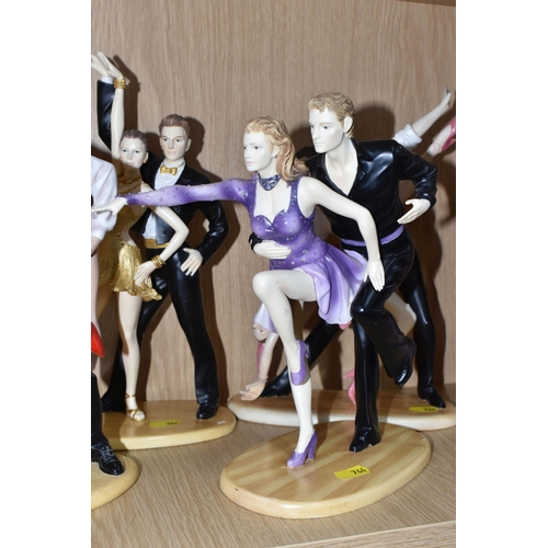 764 - SIX REGENCY 'DANCE SENSATIONS' FIGURE GROUPS, comprising The Viennese Waltz (base chipped), The Arge... 