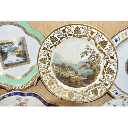 766 - FIVE PIECES OF LATE EIGHTEENTH AND EARLY NINETEENTH CENTURY DERBY PORCELAIN, comprising a 22.5cm cab... 