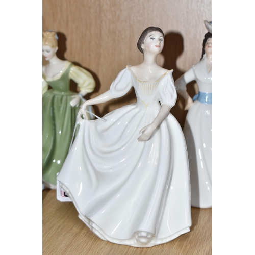 789 - SEVEN ROYAL DOULTON FIGURINES AND A LLADRO FIGURE, comprising Royal Doulton: Kathleen HN3609, Susan ... 