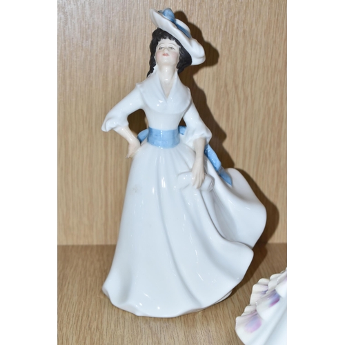 789 - SEVEN ROYAL DOULTON FIGURINES AND A LLADRO FIGURE, comprising Royal Doulton: Kathleen HN3609, Susan ... 