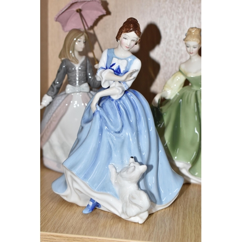 789 - SEVEN ROYAL DOULTON FIGURINES AND A LLADRO FIGURE, comprising Royal Doulton: Kathleen HN3609, Susan ... 