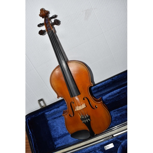 795 - A CASED JOSEPH HEL VIOLIN, stamped below the button 'J. HEL', interior label reads 'J. Hel, Luthier ... 