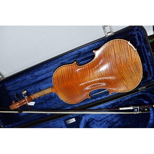 795 - A CASED JOSEPH HEL VIOLIN, stamped below the button 'J. HEL', interior label reads 'J. Hel, Luthier ... 