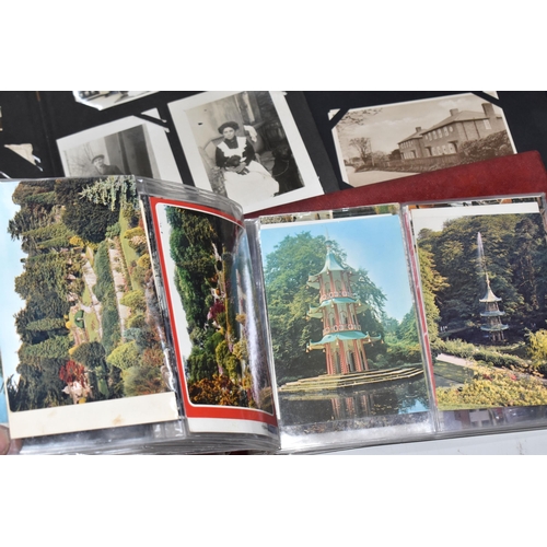 804 - THREE POSTCARD ALBUMS comprising an album of approximately eighty postcards centred on Alton Towers,... 