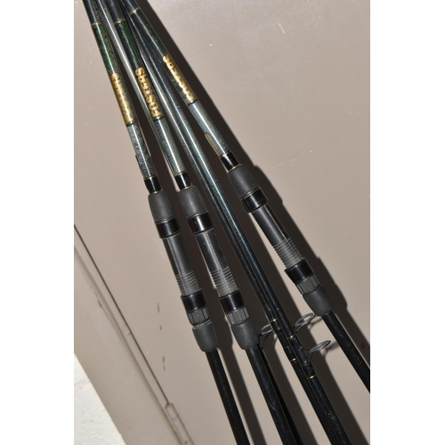 807 - THREE FOSTERS OF BIRMINGHAM 'DISCOVERY' CARP RODS, 12ft test curve unknown but came in 2.5, 3.0 and ... 