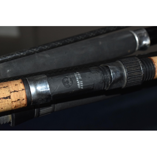 812 - THREE FISHING RODS to include a Team Daiwa 'Amorphous Whisker' rod, length 290cm 4-10oz casting weig... 