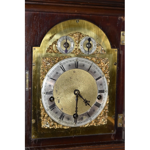 813 - A LATE NINTEENTH CENTURY/EARLY TWENTIETH CENTURY WINTERHALDER AND HOFMEIER BRACKET CLOCK with a bras... 