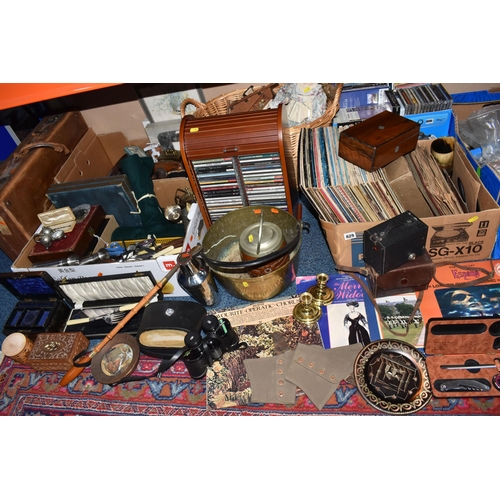 829 - FOUR BOXES AND LOOSE MISCELLANEOUS ITEMS to include a box of assorted LPS to include mostly classica... 