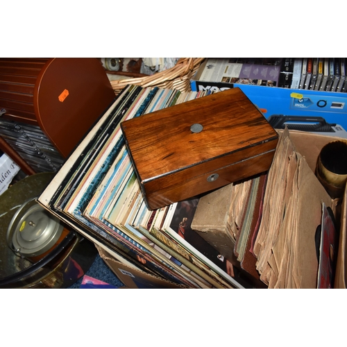 829 - FOUR BOXES AND LOOSE MISCELLANEOUS ITEMS to include a box of assorted LPS to include mostly classica... 