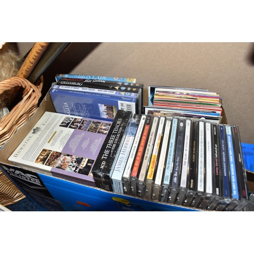 829 - FOUR BOXES AND LOOSE MISCELLANEOUS ITEMS to include a box of assorted LPS to include mostly classica... 