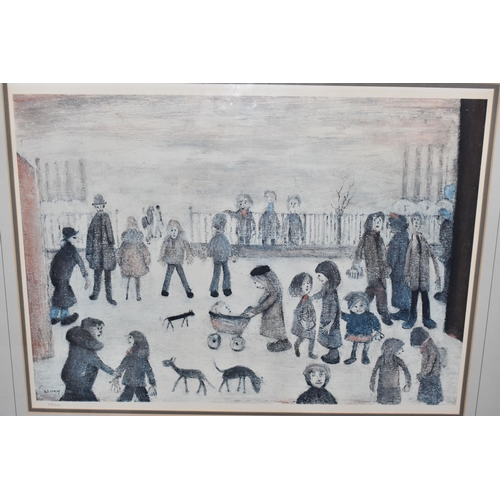 831 - L.S. LOWRY ( 1887-1976) 'THE PARK', A LIMITED EDITION PRINT, a group of figures in a park are depict... 