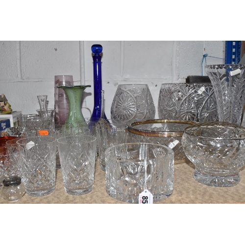 852 - A GROUP OF GLASS WARES, approximately thirty eight pieces, to include a Waterford Crystal 'Millenniu... 