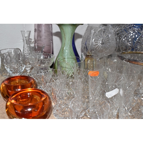 852 - A GROUP OF GLASS WARES, approximately thirty eight pieces, to include a Waterford Crystal 'Millenniu... 