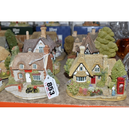 853 - A COLLECTION OF LILLIPUT LANE COTTAGES, comprising boxed cottages: The Crooked House, The Cuddy, Man... 