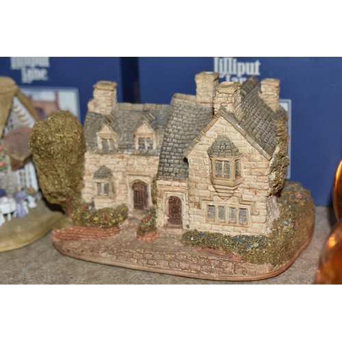 853 - A COLLECTION OF LILLIPUT LANE COTTAGES, comprising boxed cottages: The Crooked House, The Cuddy, Man... 