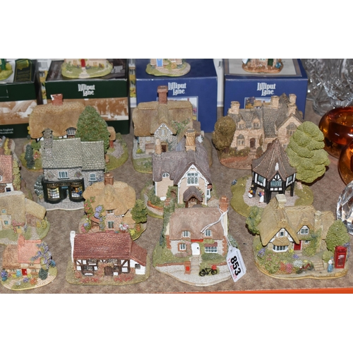 853 - A COLLECTION OF LILLIPUT LANE COTTAGES, comprising boxed cottages: The Crooked House, The Cuddy, Man... 