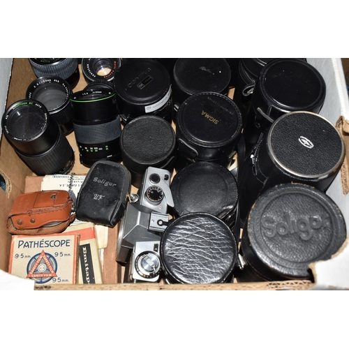 866 - TWO BOXES OF PHOTOGRAPHIC AND ELECTRICAL ITEMS, to include a cased Polaroid Land Camera, a Praktica ... 