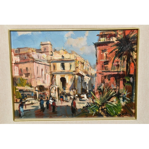 780 - VINCENZO APRILE (ITALY 1952) TWO CONTEMPORARY IMPRESSIONIST STYLE PICTURES, comprising 'Sun Terrace,... 