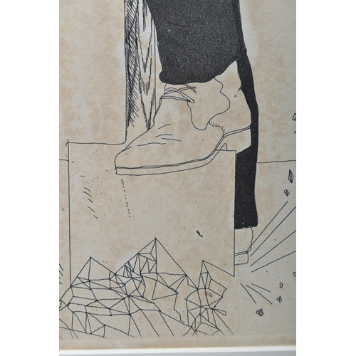 751 - DAVID HOCKNEY (BRITISH 1937) 'STRAW ON THE LEFT, GOLD ON THE RIGHT', a limited edition etching from ... 