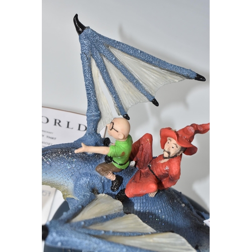 A LIMITED EDITION CLARECRAFT DISCWORLD 'RINCEWIND, TWOFLOWER, AND ...
