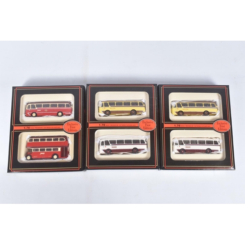 14 - A COLLECTION OF BOXED EXCLUSIVE FIRST EDITIONS DIECAST MODEL COACHES, thirty two models in total, al... 