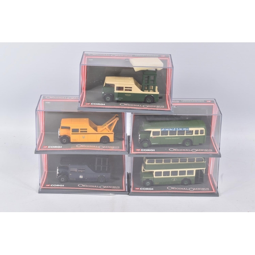 20 - A QUANTITY OF ASSORTED CORGI CLASSICS OOC BUS MODELS, assorted models from various eras and parts of... 