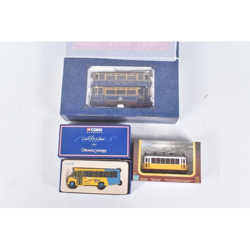 20 - A QUANTITY OF ASSORTED CORGI CLASSICS OOC BUS MODELS, assorted models from various eras and parts of... 