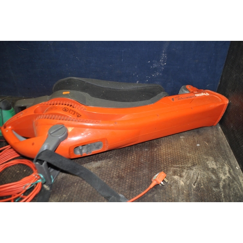 60 - A FLYMO GARDEN VAC PLUS with tatty box and a Qualcast strimmer (both PAT pass and working) (2)