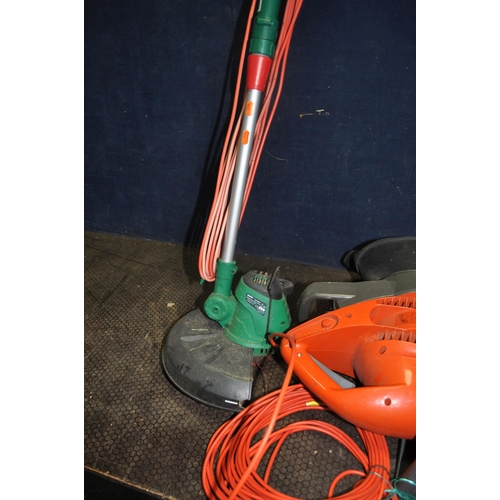 60 - A FLYMO GARDEN VAC PLUS with tatty box and a Qualcast strimmer (both PAT pass and working) (2)