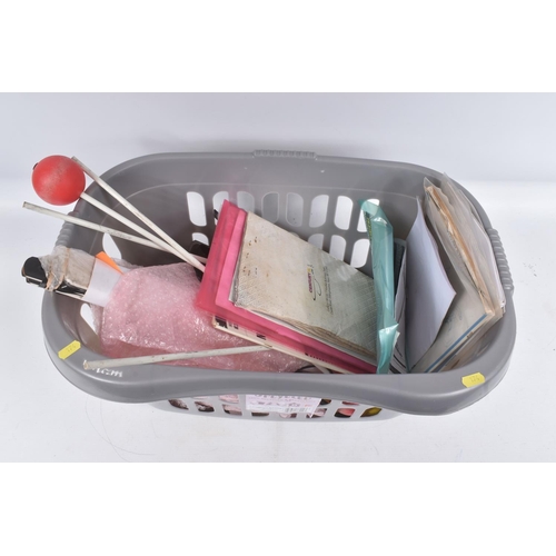 174 - SIX TRAYS CONTAINING RC HELICOPTER PARTS including nose cones, tail rods, rotors, engine parts, manu...