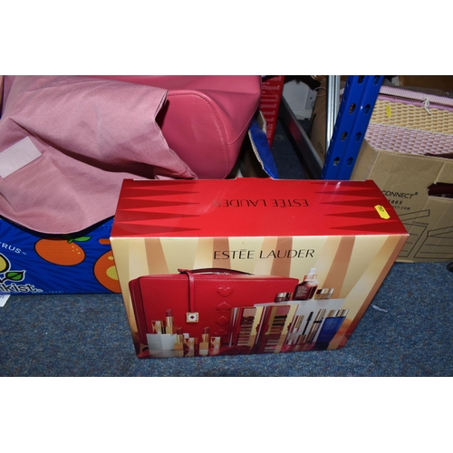 456 - FOUR BOXES AND LOOSE ASSORTED BAGS, ACCESSORIES, AND CASES to include two Radley material tote bags ... 