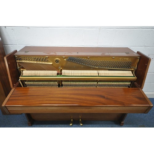 152 - CHAPPELL, A MAHOGANY CASED UPRIGHT PIANO, serial number to reverse 88204, with a hinged lid and key ... 