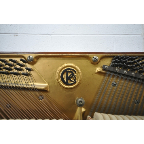 152 - CHAPPELL, A MAHOGANY CASED UPRIGHT PIANO, serial number to reverse 88204, with a hinged lid and key ... 