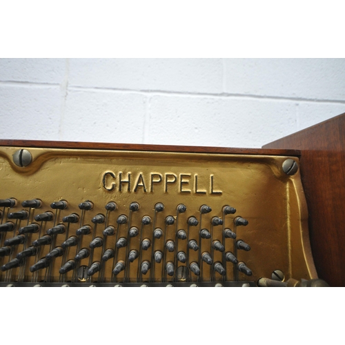 152 - CHAPPELL, A MAHOGANY CASED UPRIGHT PIANO, serial number to reverse 88204, with a hinged lid and key ... 