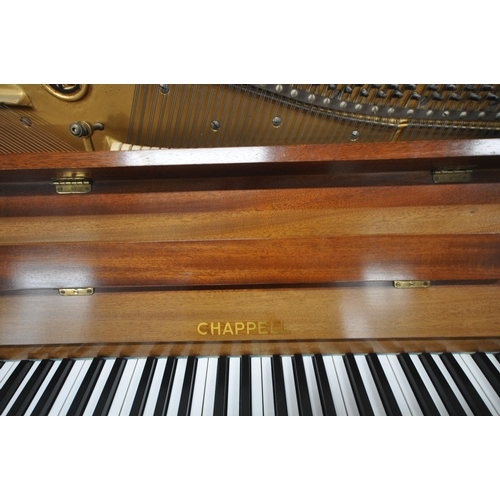 152 - CHAPPELL, A MAHOGANY CASED UPRIGHT PIANO, serial number to reverse 88204, with a hinged lid and key ... 