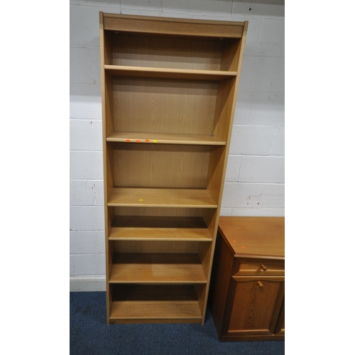 162 - A TEAK SIDEBOARD, fitted with three drawers over three cupboard doors, length 120cm x depth 49cm x h... 