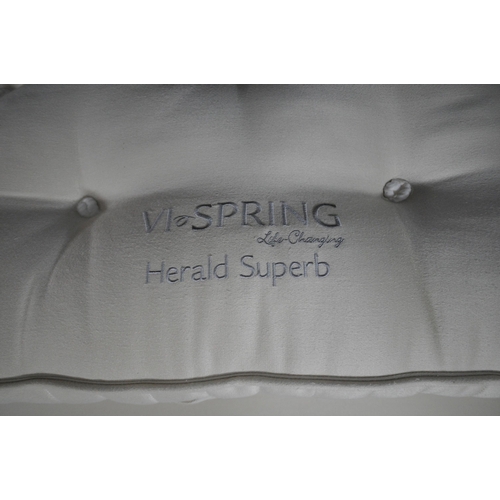 169 - A VI-SPRING HERALD SUPERB 4FT6 DIVAN BED AND MATTRESS, condition report: general signs of wear and u... 