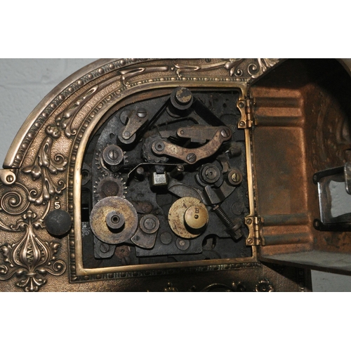 173 - NATIONAL CASH REGISTER Co, DAYTON, OHIO, U.S.A, A BRASS CASH REGISTER, of smaller proportions, with ... 