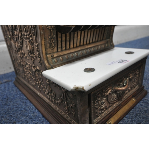 173 - NATIONAL CASH REGISTER Co, DAYTON, OHIO, U.S.A, A BRASS CASH REGISTER, of smaller proportions, with ... 