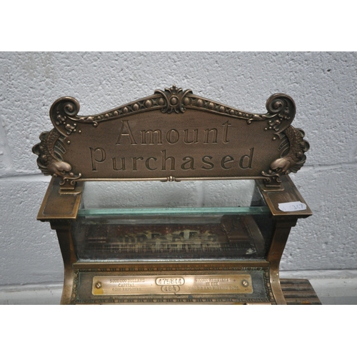 173 - NATIONAL CASH REGISTER Co, DAYTON, OHIO, U.S.A, A BRASS CASH REGISTER, of smaller proportions, with ... 