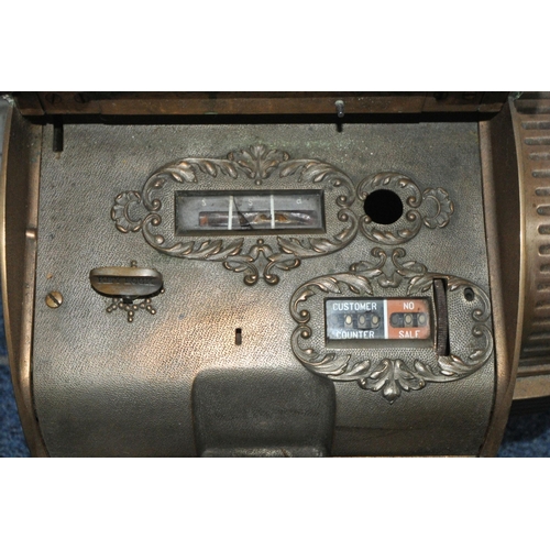 173 - NATIONAL CASH REGISTER Co, DAYTON, OHIO, U.S.A, A BRASS CASH REGISTER, of smaller proportions, with ... 