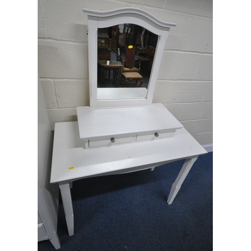 179 - A MODERN WHITE CHEST OF TWO SHORT OVER FIVE LONG DRAWERS, width 101cm x depth 56cm x height 135cm, a... 