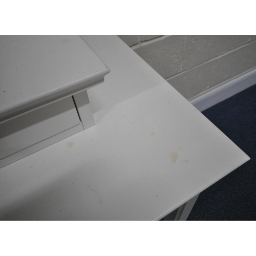 179 - A MODERN WHITE CHEST OF TWO SHORT OVER FIVE LONG DRAWERS, width 101cm x depth 56cm x height 135cm, a... 